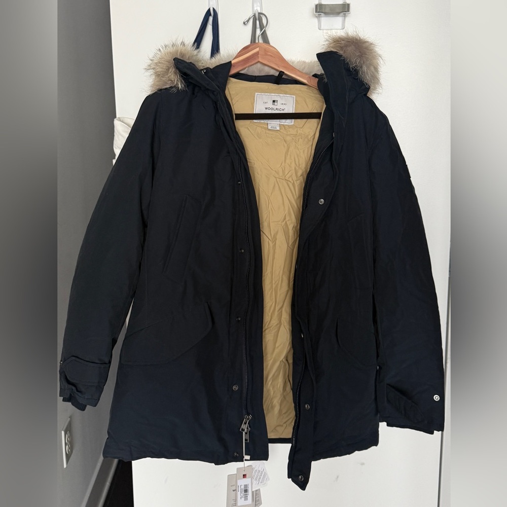 Woolrich Men Parka Navy Blue NEW